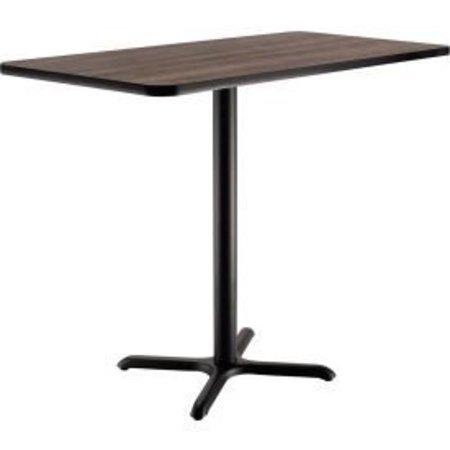 Interion® Bar Height Breakroom Table, 48""L x 30""W x 42""H, Charcoal -  NATIONAL PUBLIC SEATING, 695851CL